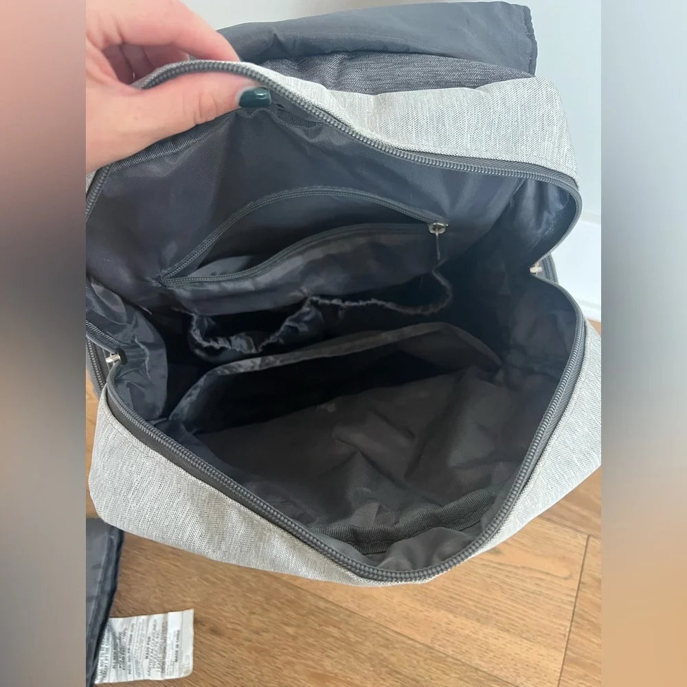 Eddie Bauer Two-Tone Gray Baby Bag Backpack